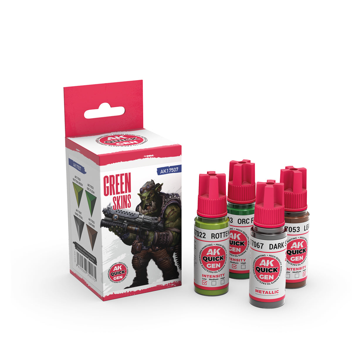 AK Interactive QUICK GEN Green Skins Set