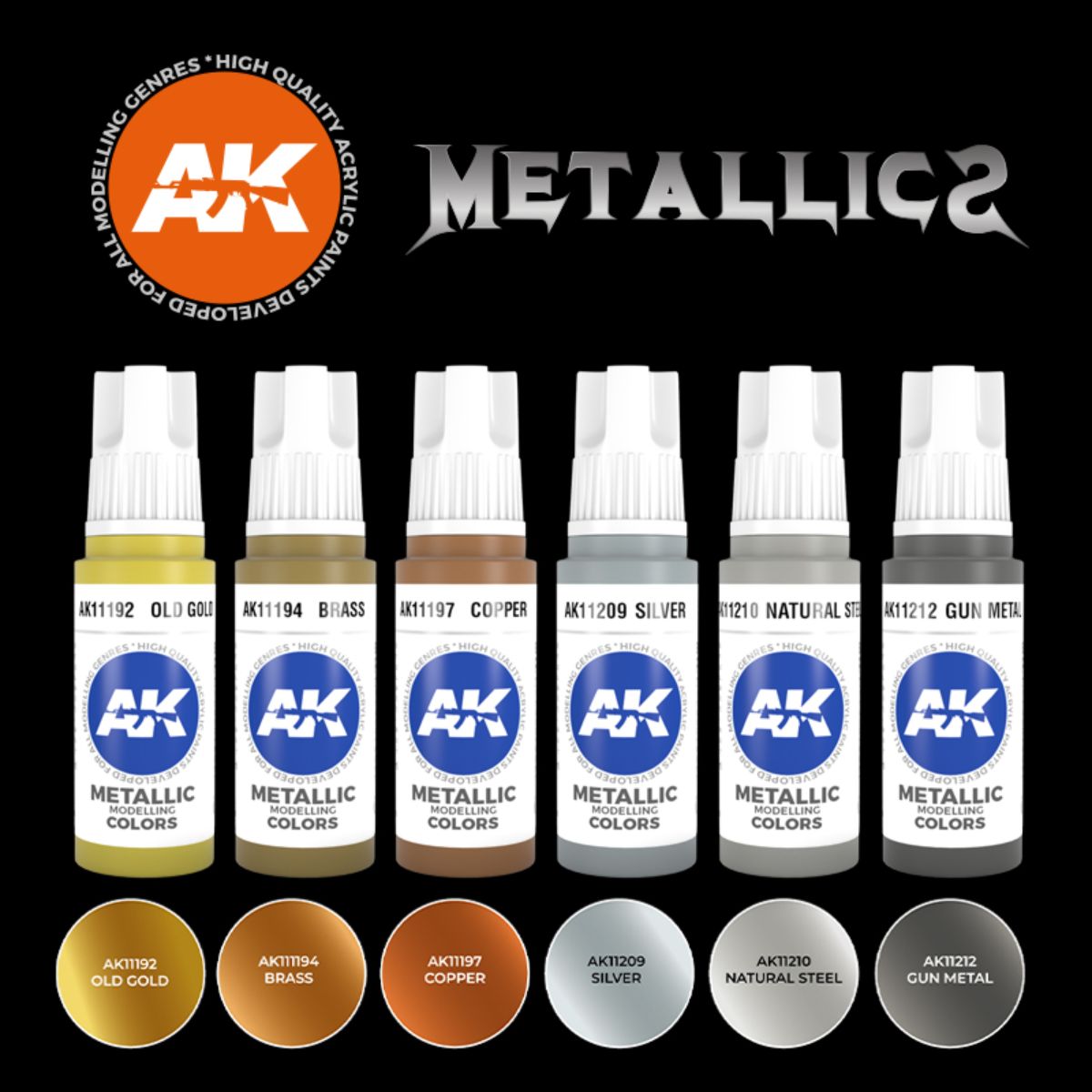 AK Interactive 3GEN Metallics Set