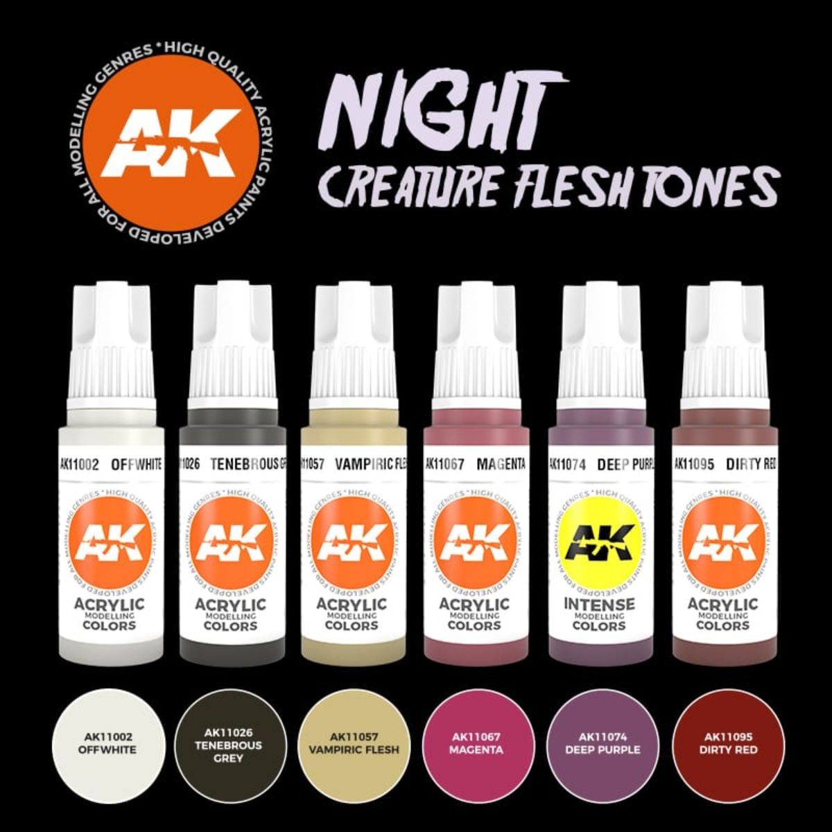 AK Interactive 3GEN Night Creatures Flesh Tones