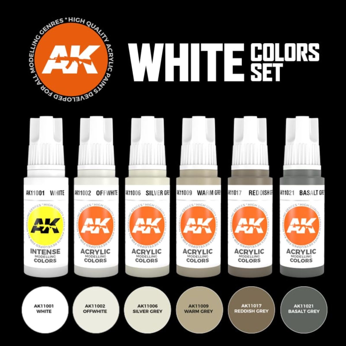 AK Interactive 3GEN White Colors Set