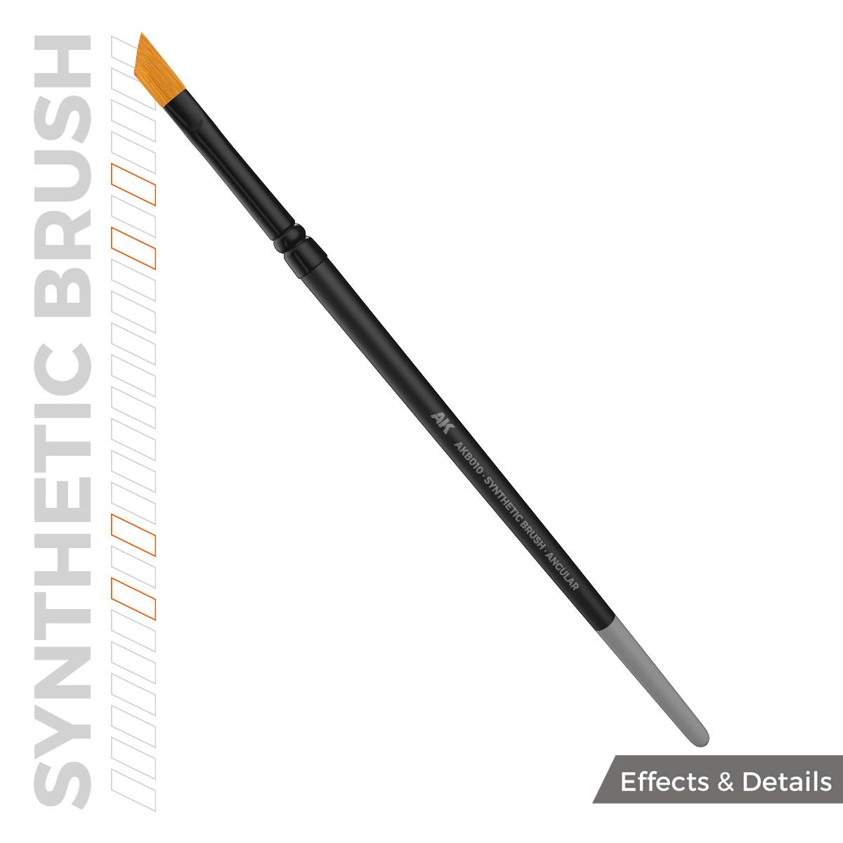 AK Interactive AK SYNTHETIC BRUSH - CHIPPING TECHNIQUE (ANGULAR)
