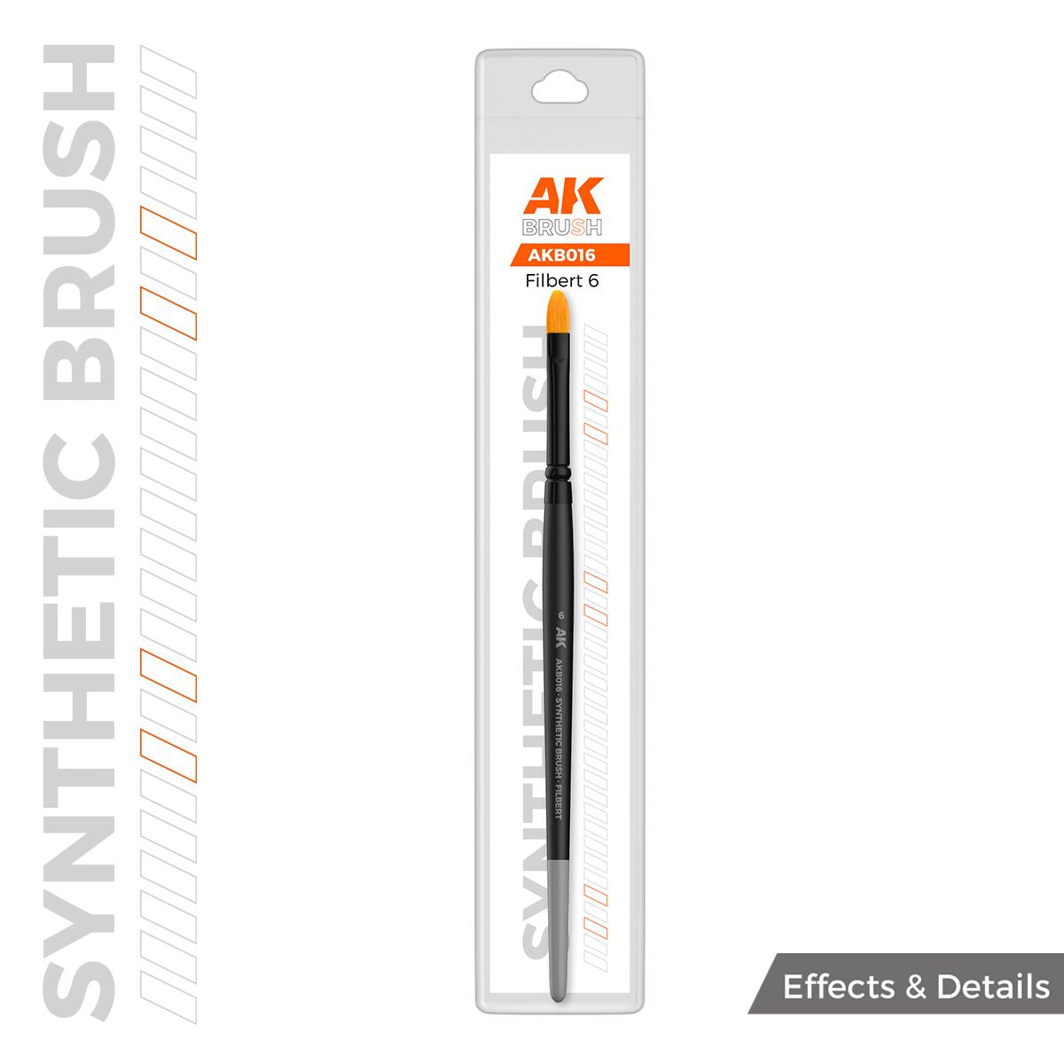 AK Interactive AK SYNTHETIC BRUSH - FILBERT 6