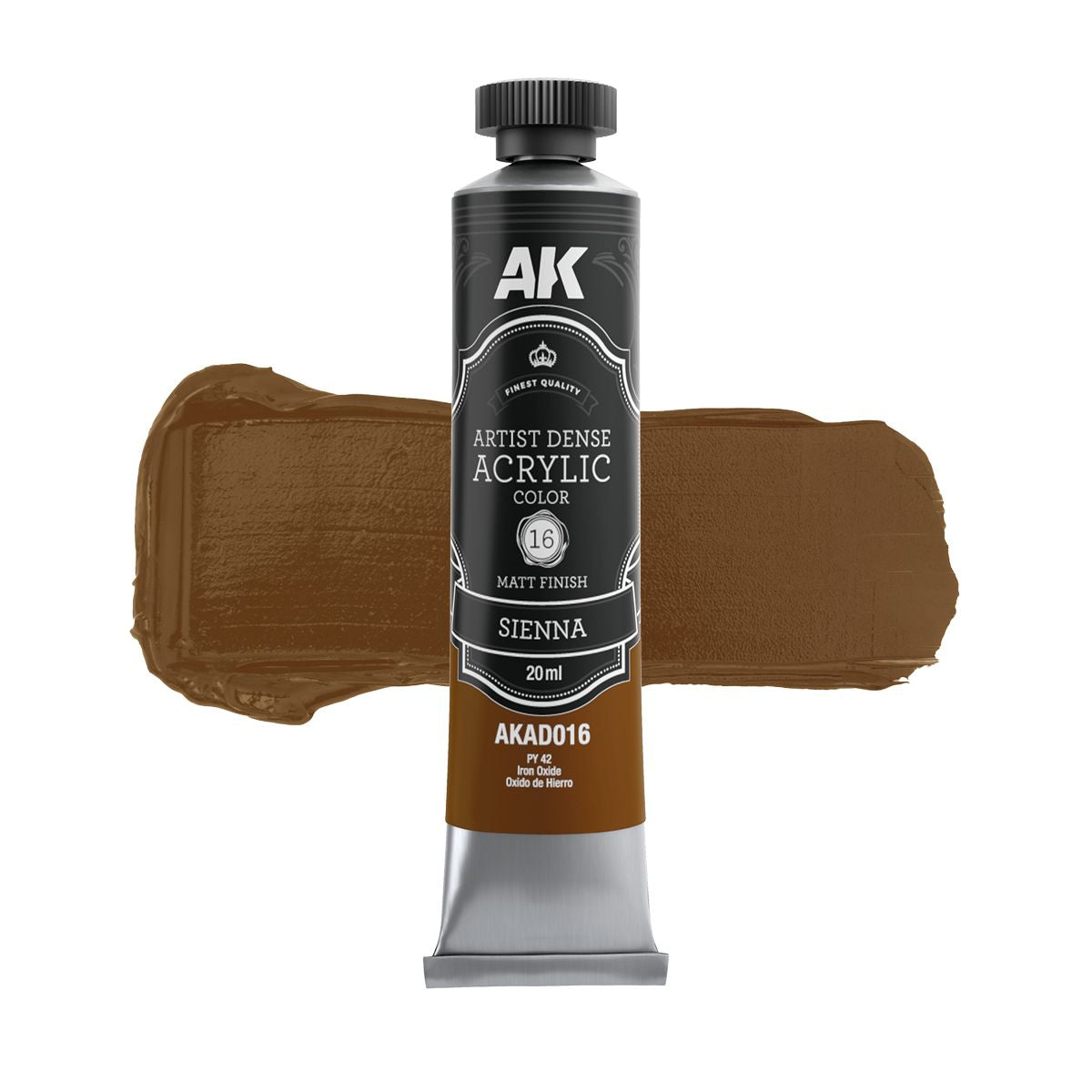 AK Interactive ARTIST DENSE ACRYLIC COLOR Set BLACK & WHITE SET (6 tubes 20 ml)