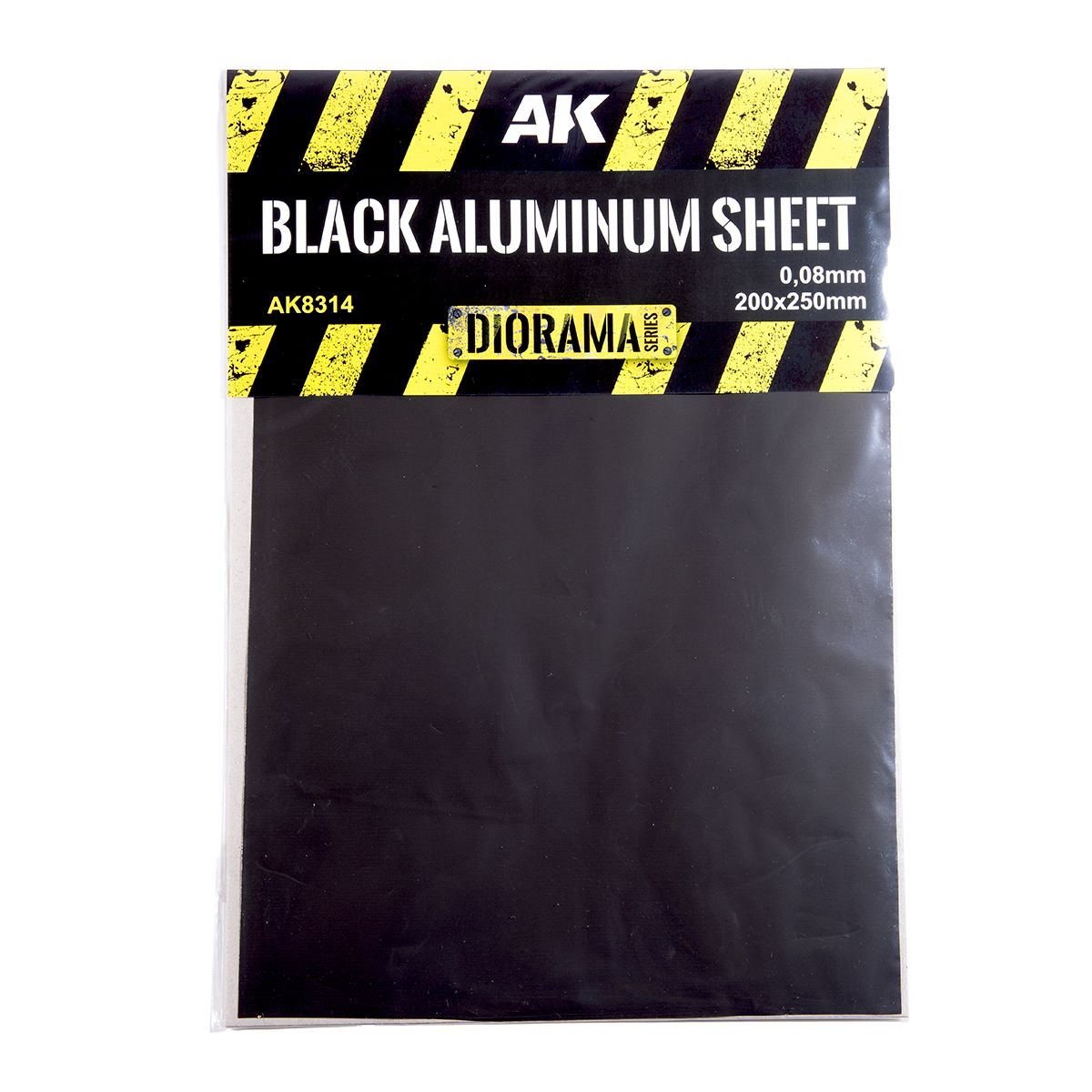 AK Interactive Dioramas BLACK ALUMINIUM SHEET 150UM 200x250mm