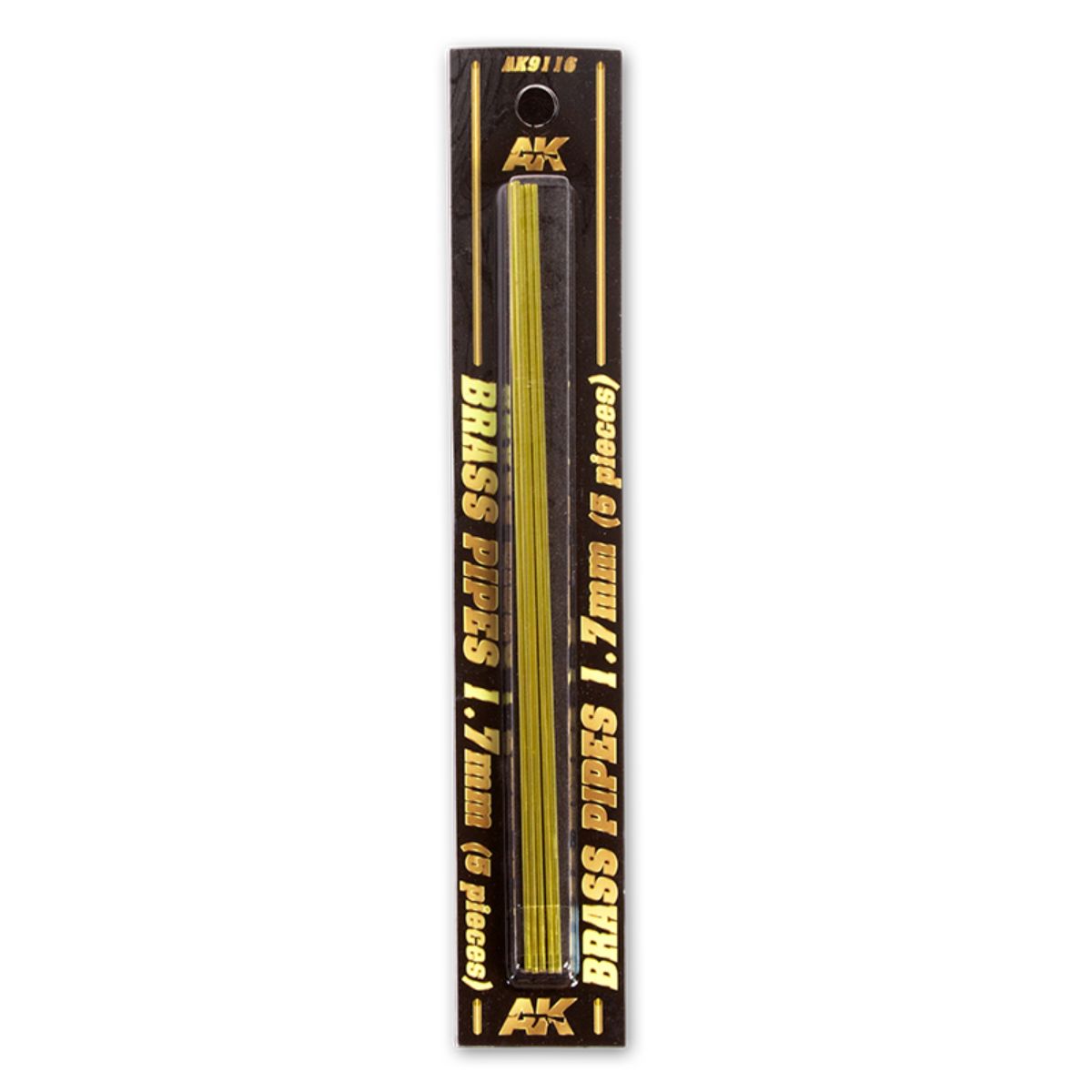 AK Interactive Dioramas BRASS PIPES 1,7mm, 5 units