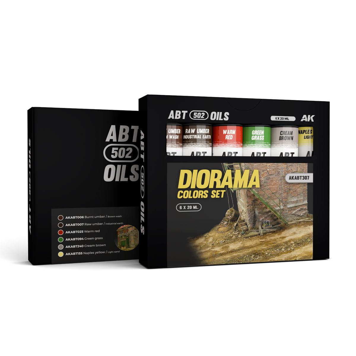 AK Interactive Oil Paints DIORAMA COLORS SET - ABT 502 OILS