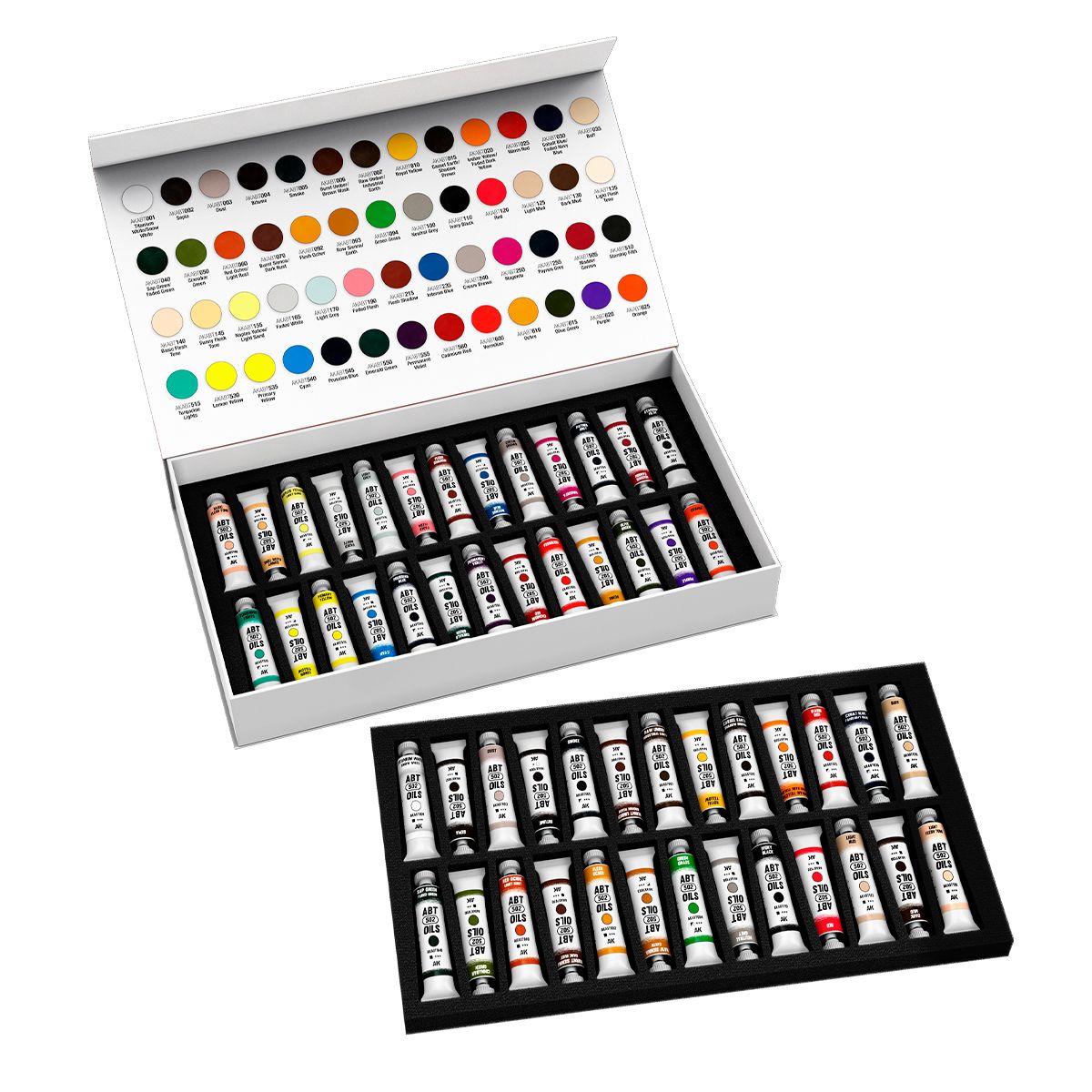 AK Interactive Oil Paints SPECIAL BOX FULL RANGE ABT 502 OILS (52 COLORS X 20 ML)