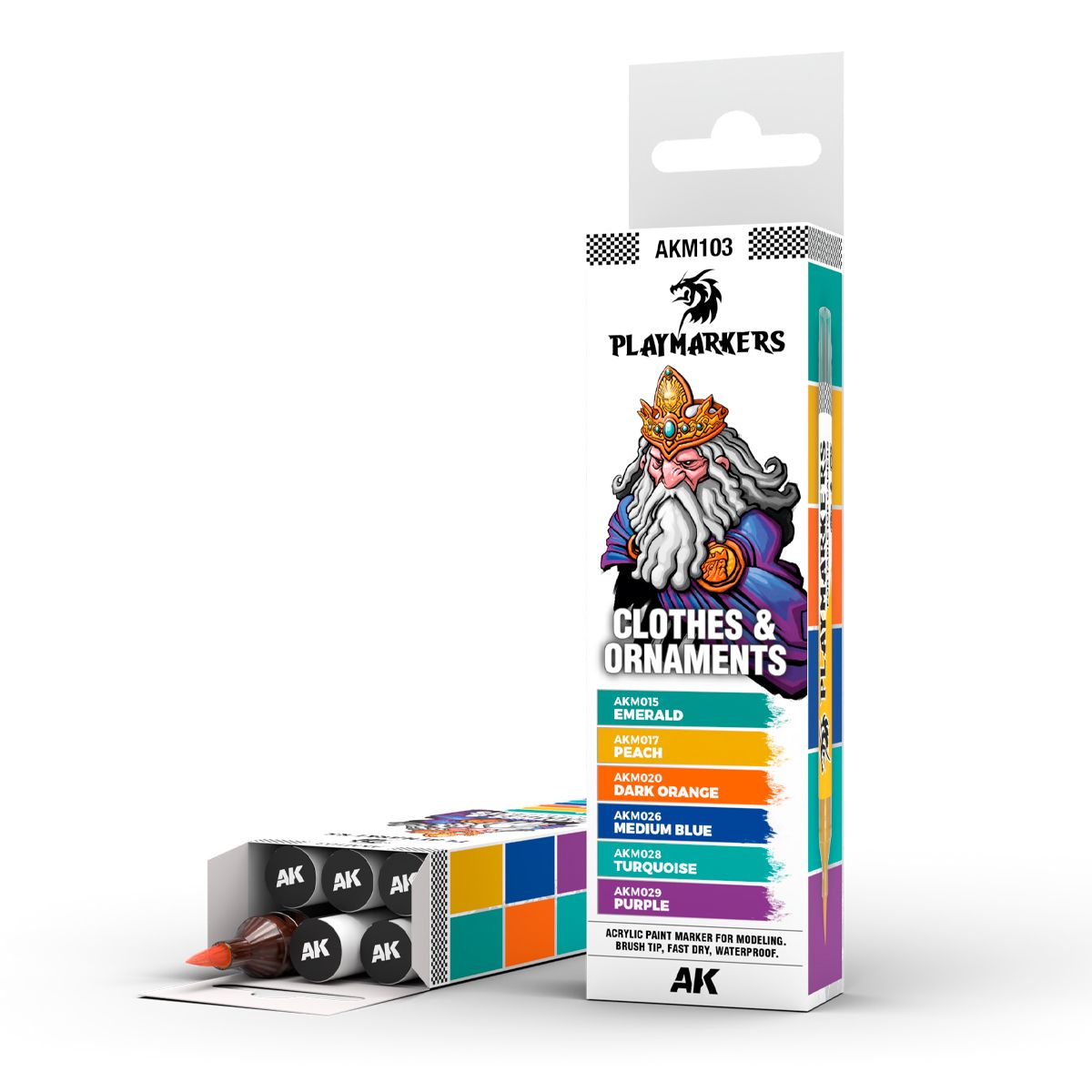 AK Interactive PLAYMARKERS SET - CLOTHES & ORNAMENTS  (6 ref.)