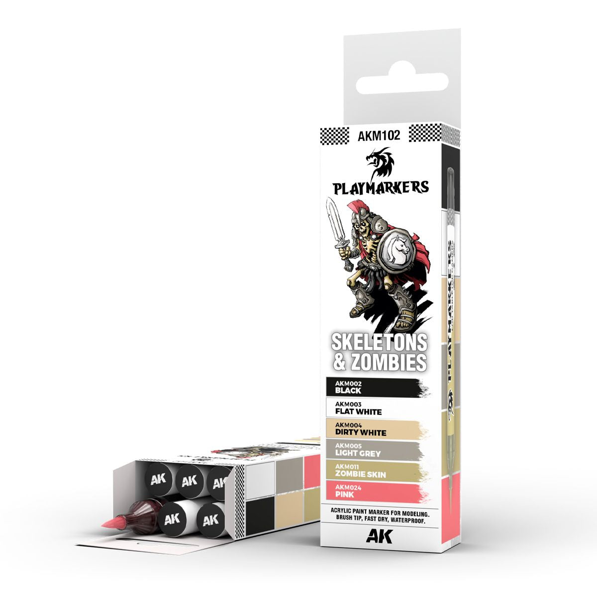 AK Interactive PLAYMARKERS SET - SKELETONS & ZOMBIES (6 ref.)