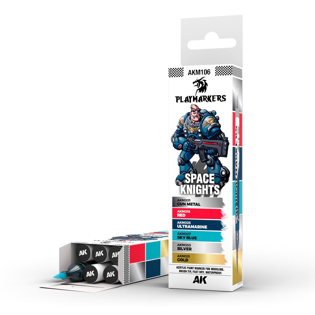AK Interactive PLAYMARKERS SET -  SPACE KNIGHT (6 ref.)