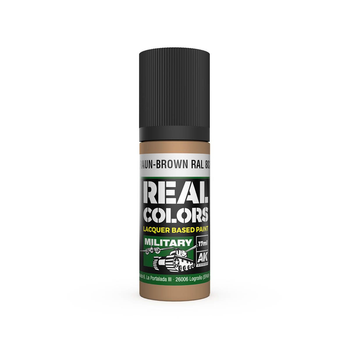 AK Interactive REAL COLORS Braun-Brown Ral 8020 17 ml.