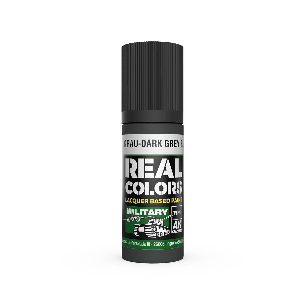 AK Interactive REAL COLORS Dunkelgrau-Dark Grey Ral 7021 17 ml.