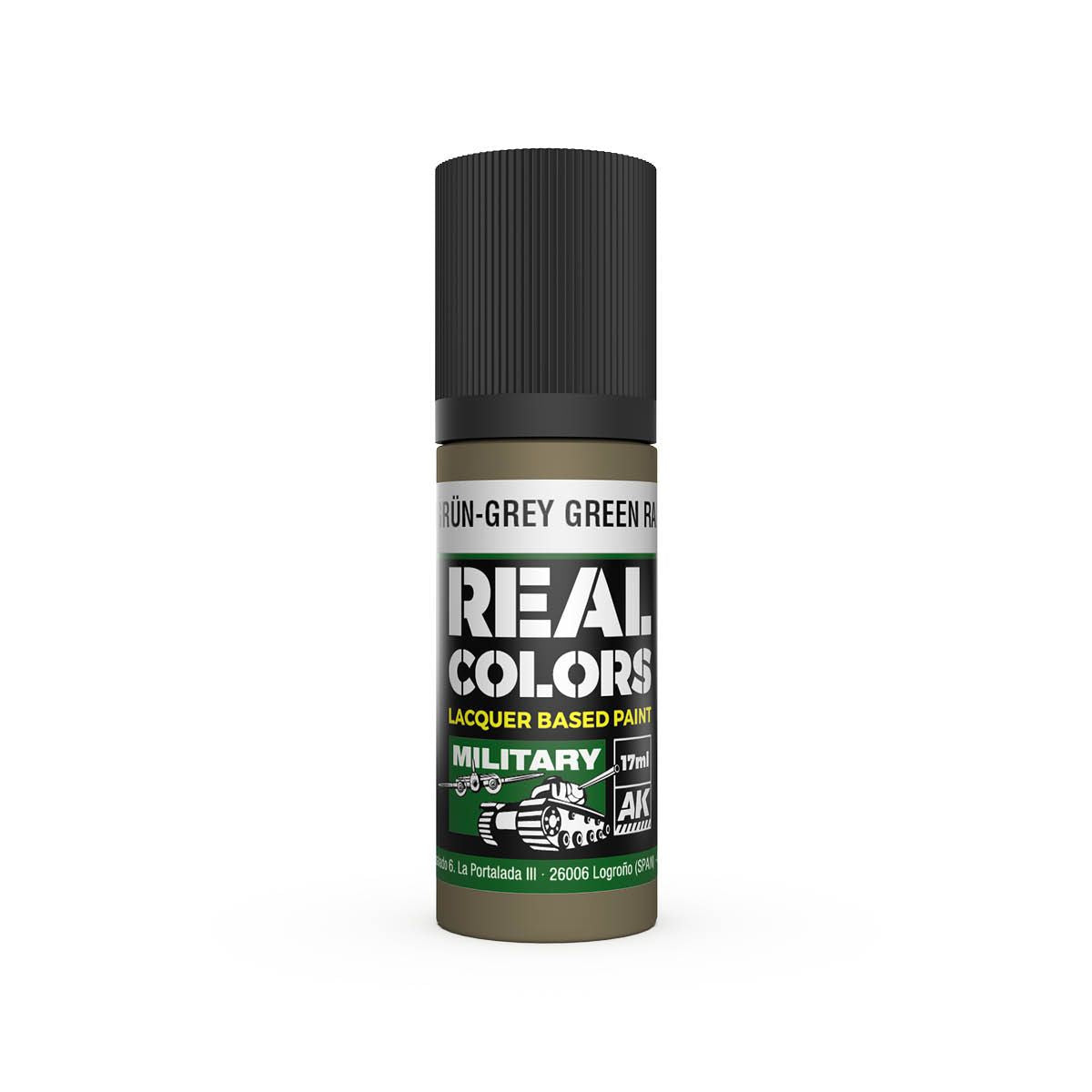 AK Interactive REAL COLORS Graugrün-Grey Green Ral 7008 17 ml.