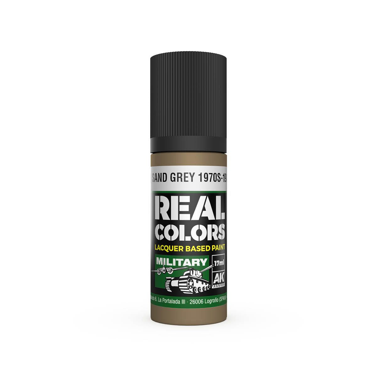 AK Interactive REAL COLORS Idf Sand Grey 1970S-1980S 17 ml.