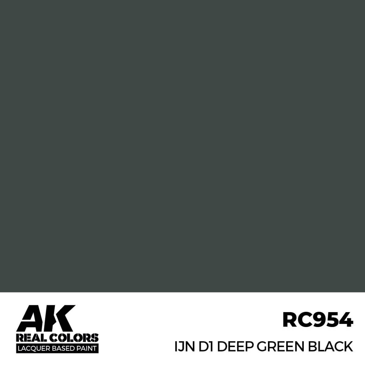 AK Interactive REAL COLORS Ijn D1 Deep Green Black 17 ml.