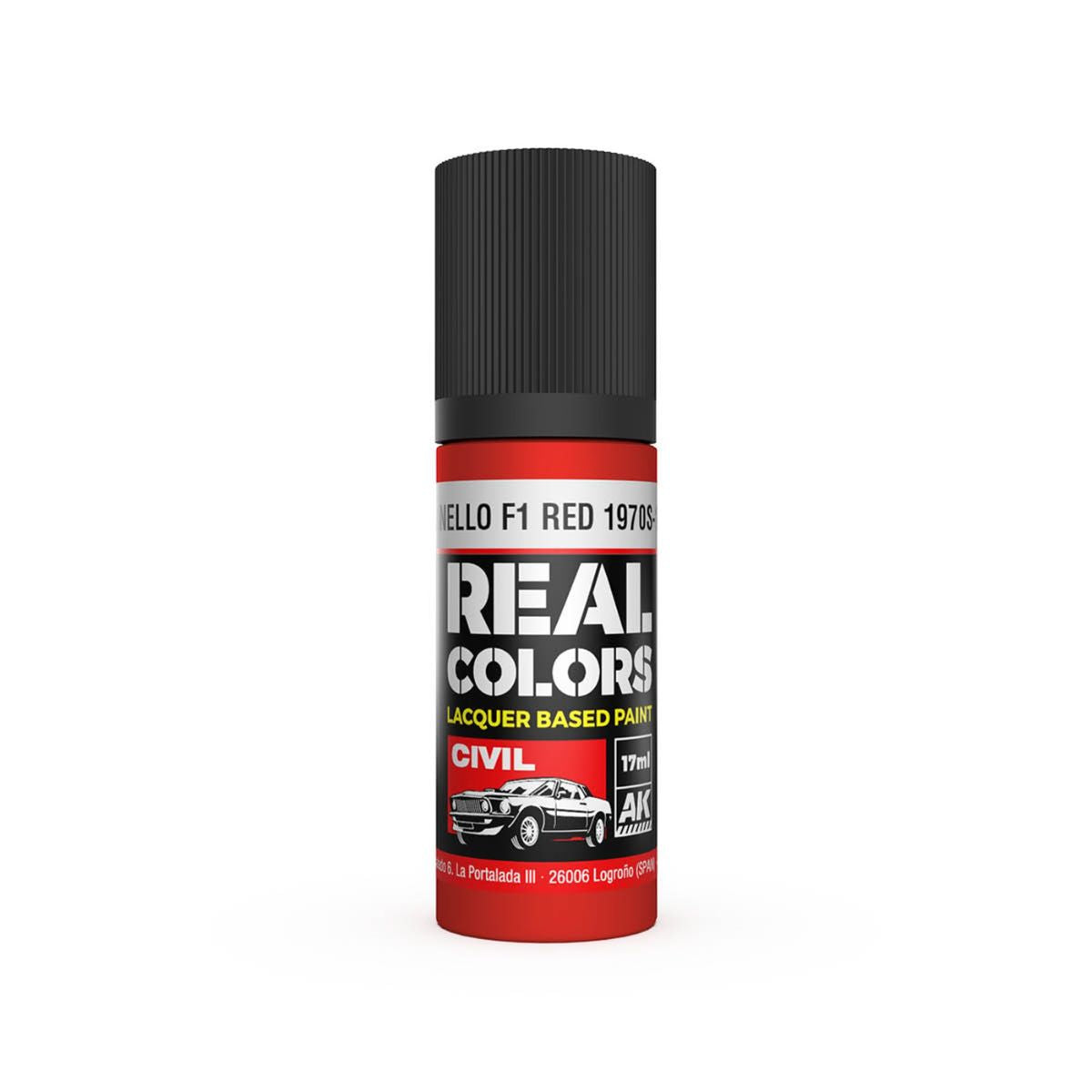 AK Interactive REAL COLORS Maranello F1 Red 1970S-1980S 17 ml.