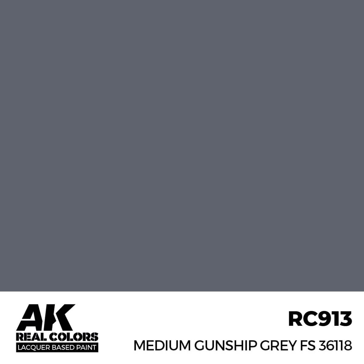 AK Interactive REAL COLORS Medium Gunship Grey Fs 36118 17 ml.