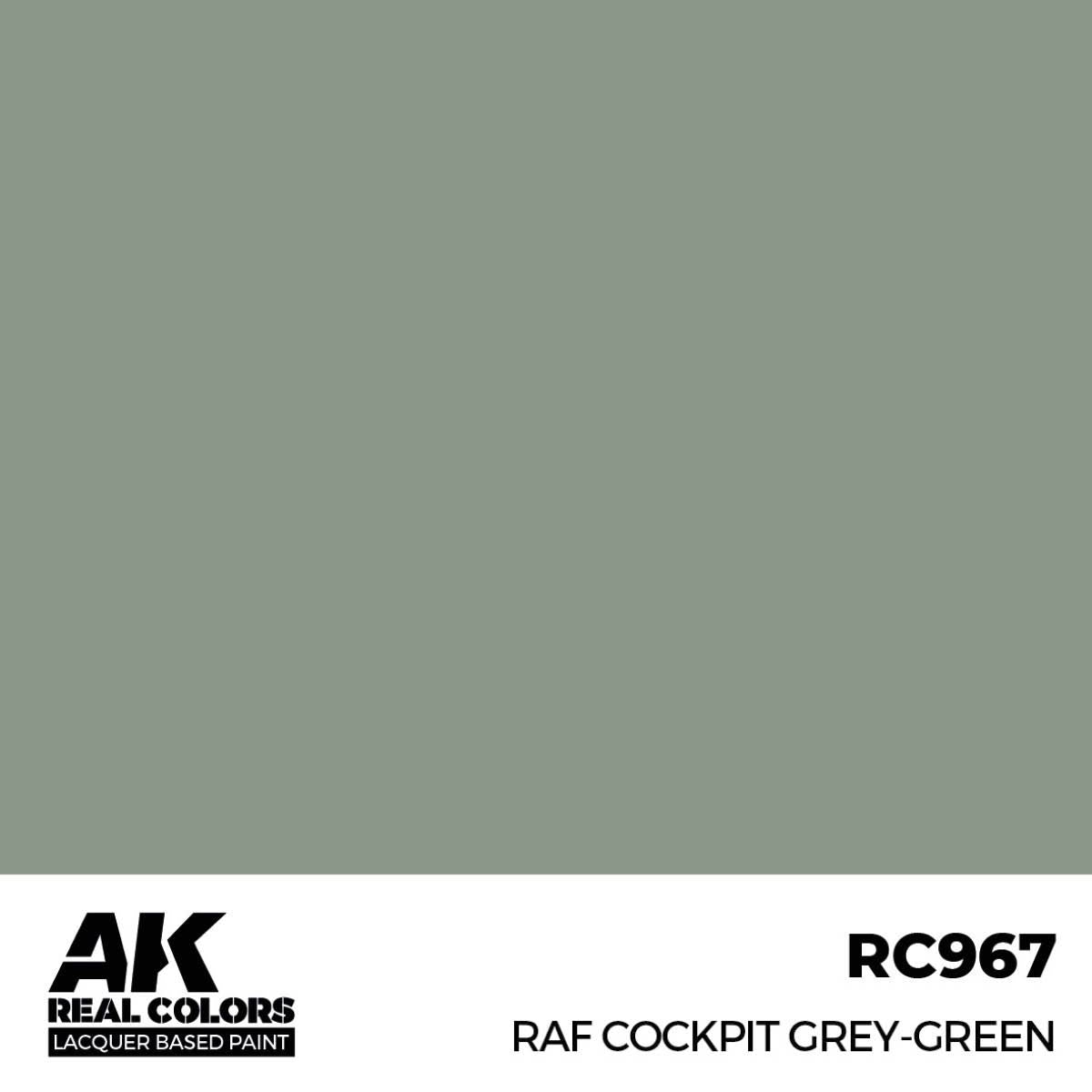 AK Interactive REAL COLORS Raf Cockpit Grey-Green 17 ml.