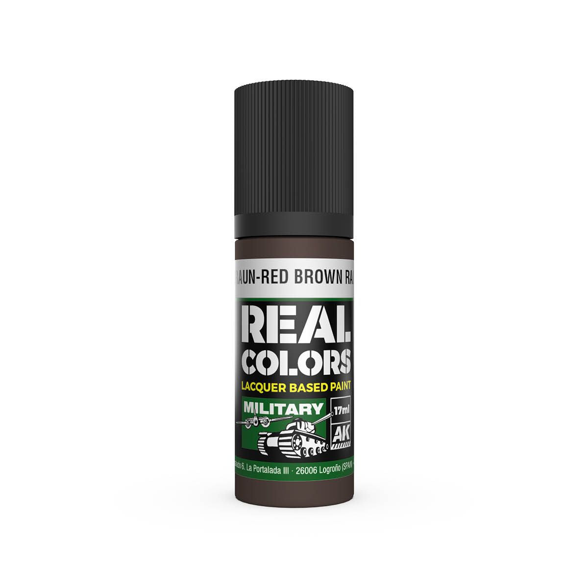 AK Interactive REAL COLORS Rotbraun-Red Brown Ral 8017 17 ml.