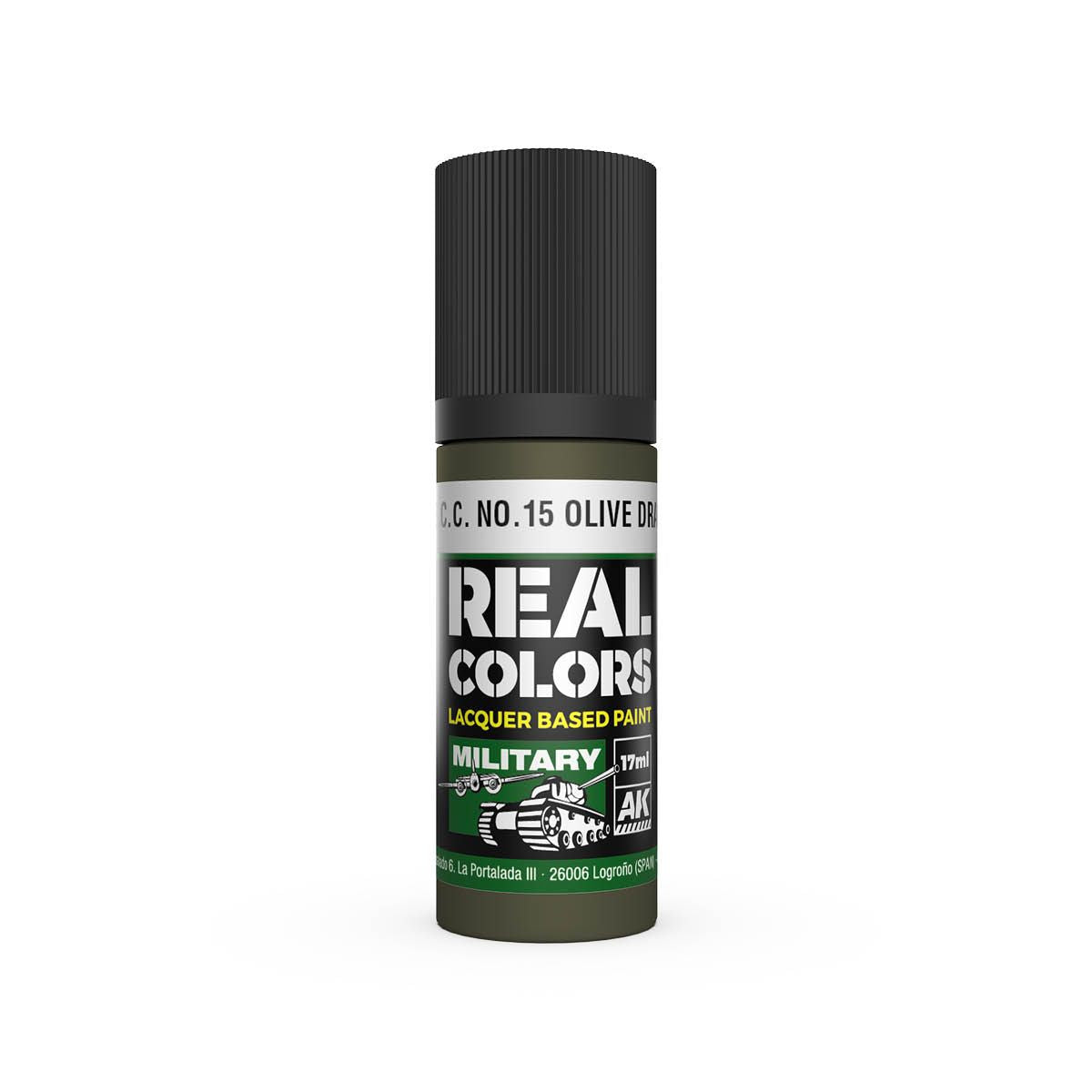 AK Interactive REAL COLORS S.C.C. No.15 Olive Drab 17 ml.