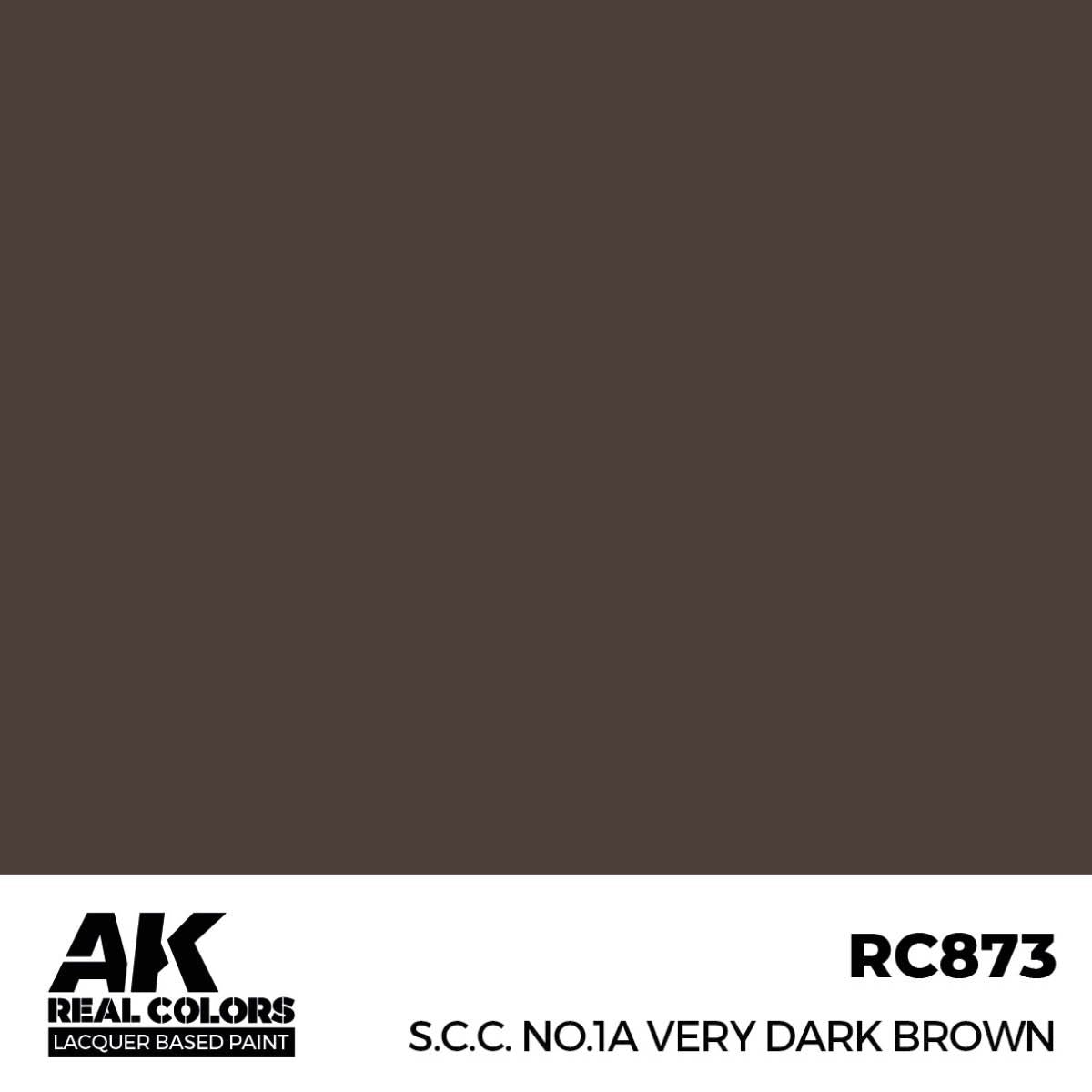 AK Interactive REAL COLORS S.C.C. No.1A Very Dark Brown 17 ml.