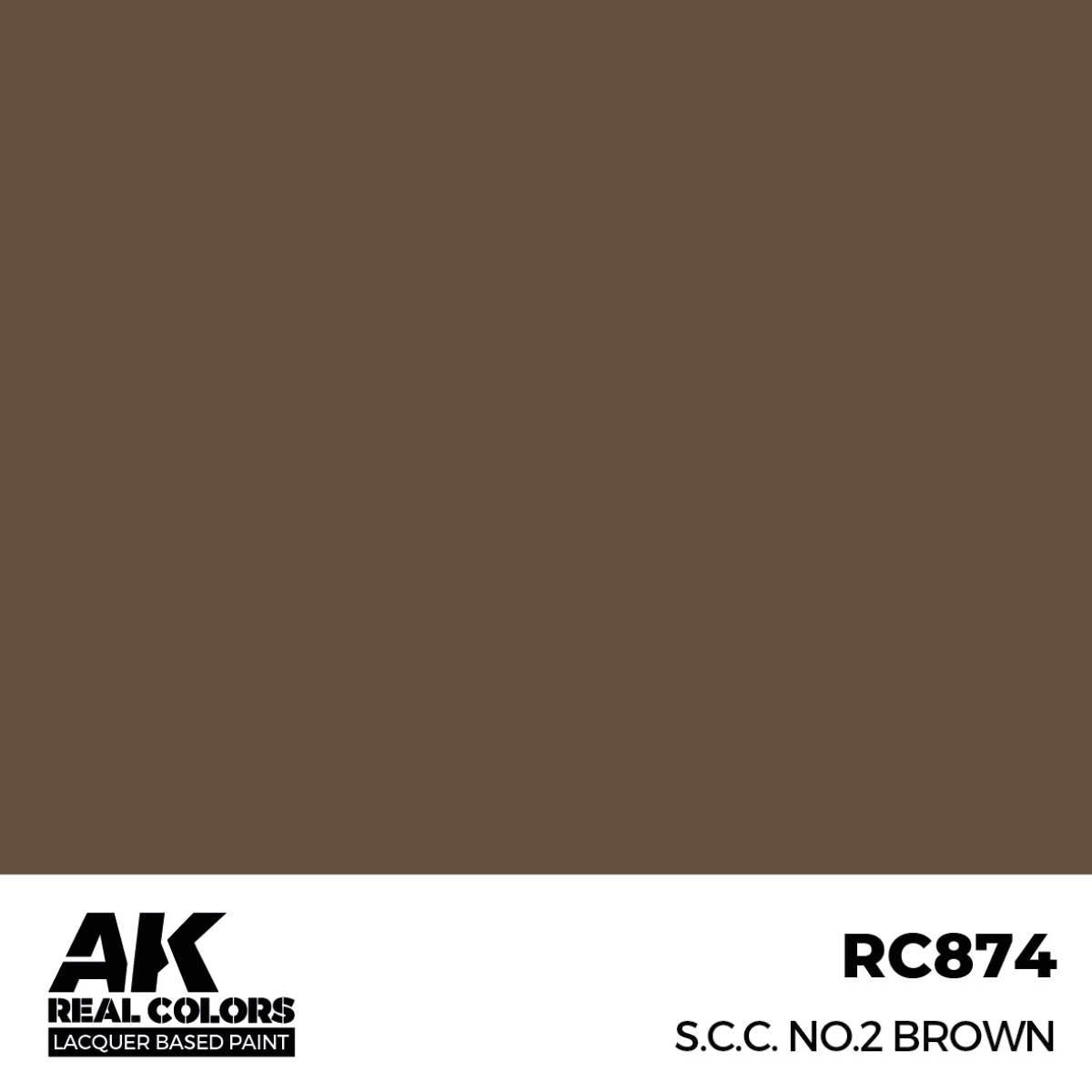AK Interactive REAL COLORS S.C.C. No.2 Brown 17 ml.