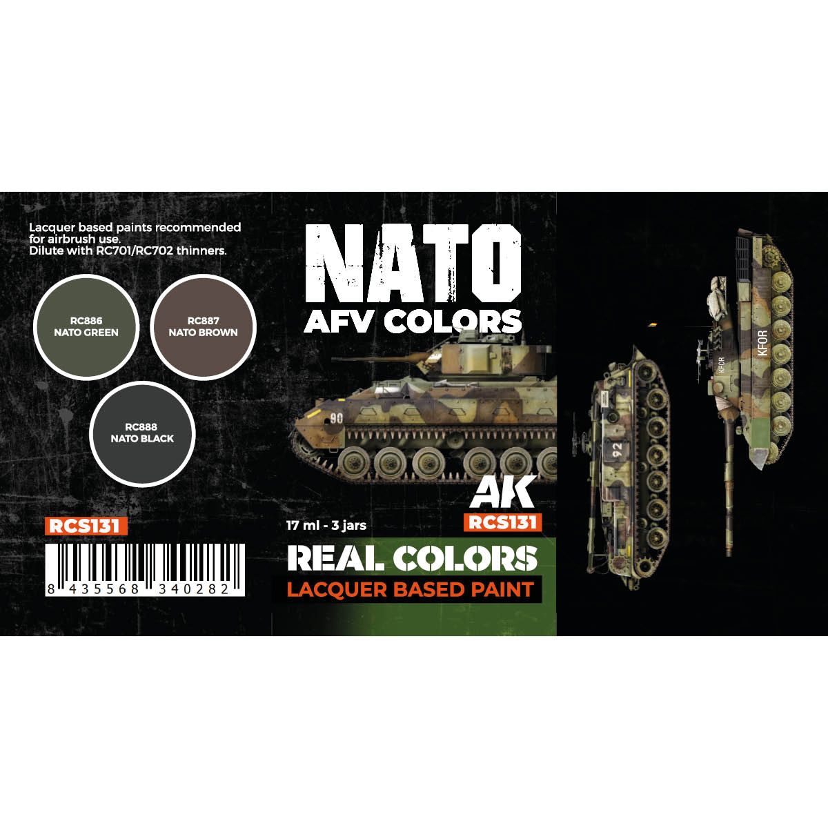 AK Interactive REAL COLORS SETS Nato Afv Colors Set
