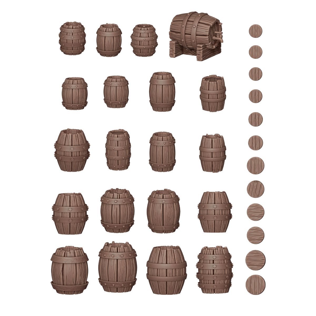 AK Interactive WARGAME SCENERY WOOD BARRELS