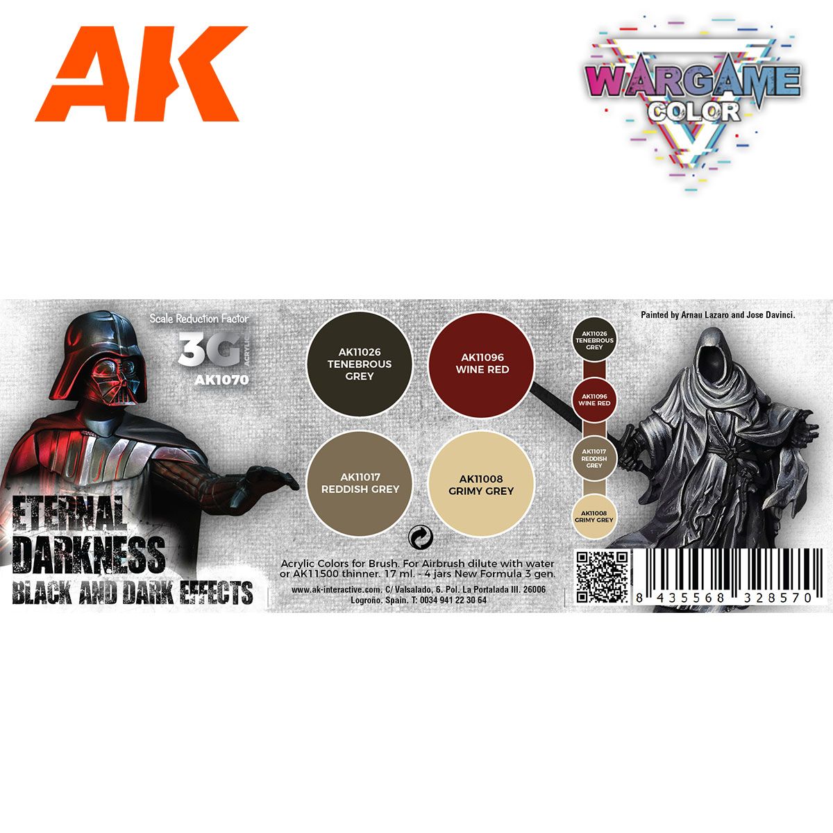 AK Interactive Wargame Color Set. Eternal Darkness.