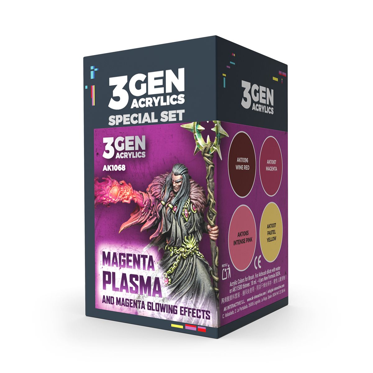 AK Interactive Wargame Color Set. Magenta Plasma And Glowing Effect