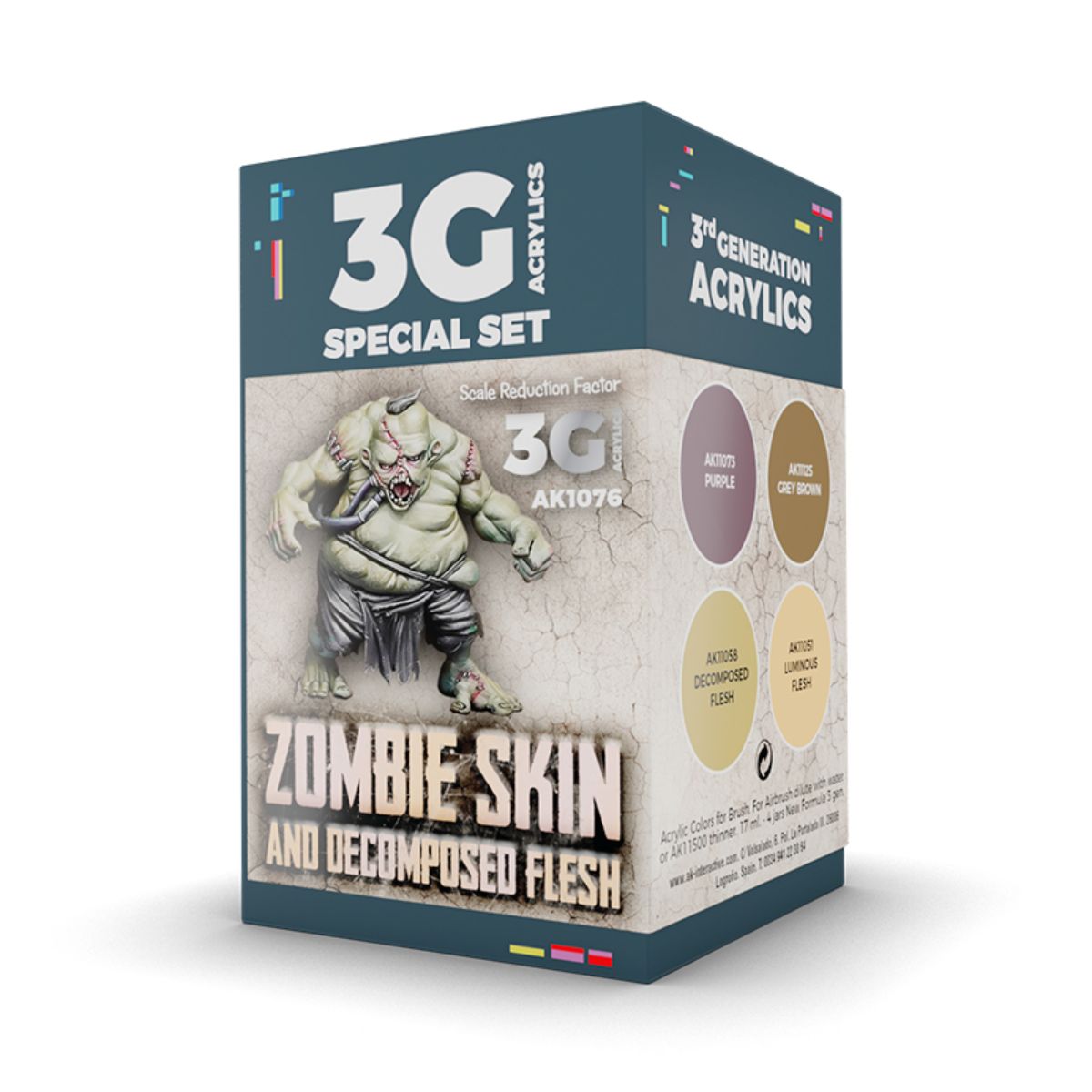 AK Interactive Wargame Color Set. Zombie Skin.