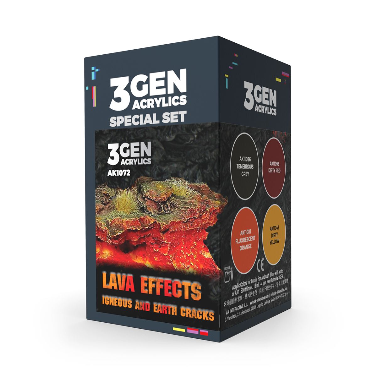 AK Interactive Wargame Color Set Lava Effects