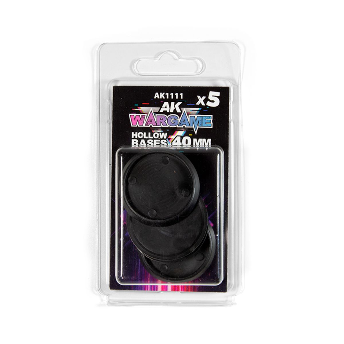 AK Interactive Wargame Plastic Bases HOLLOW BASE 40mm - 5 units