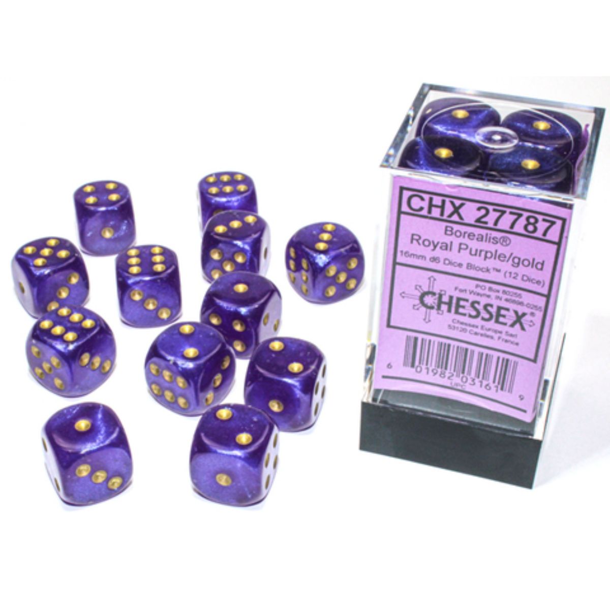 Chessex Borealis W6x12 Royal Purple/Gold Luminary