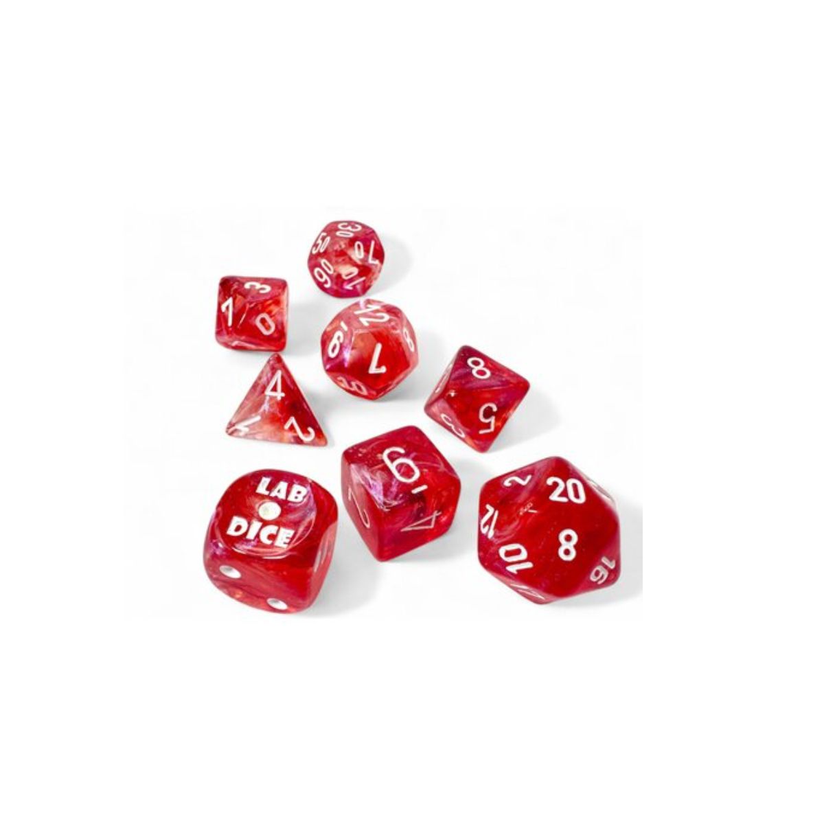 Chessex 7-Würfelset Borealis Passion/Weiß