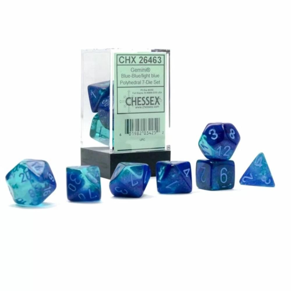 Chessex Polyhedral 7-Die Würfel-Set Opaque - Schwarz/Rot