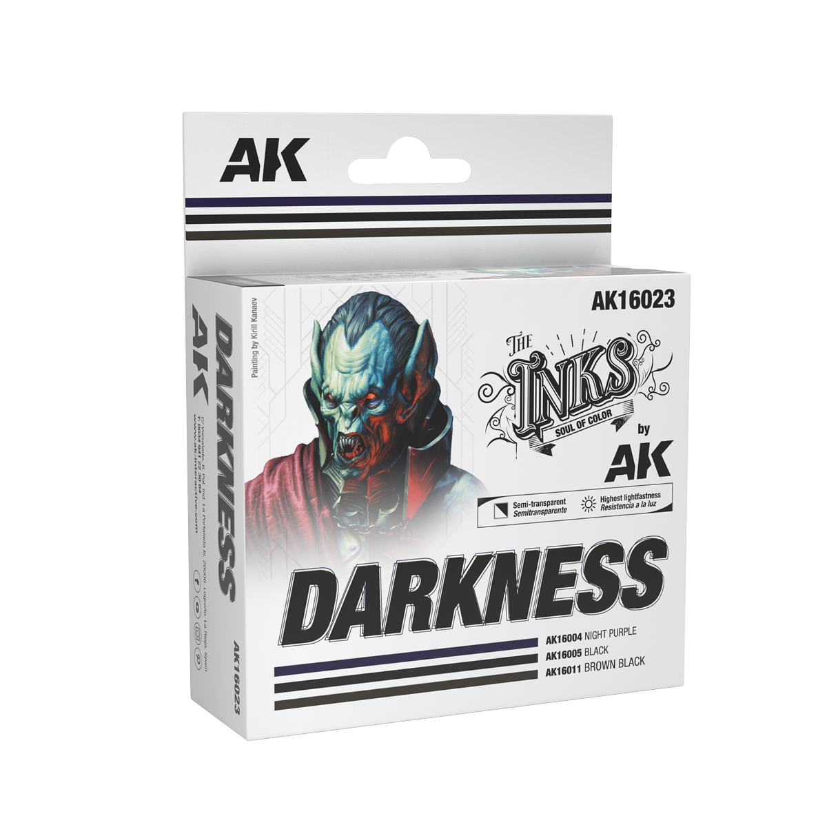 AK Interactive The INKS - SETS Darkness Colors Set