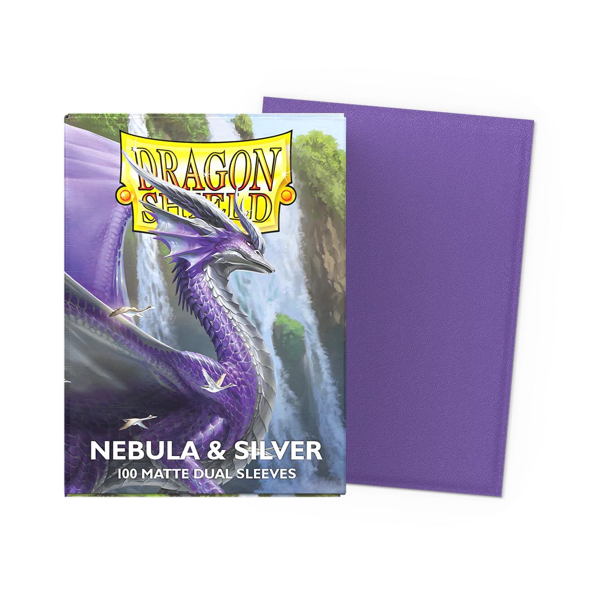 Dragon Shield Standard Size Dual Matte Sleeves - Nebula & Silver (100 Sleeves)
