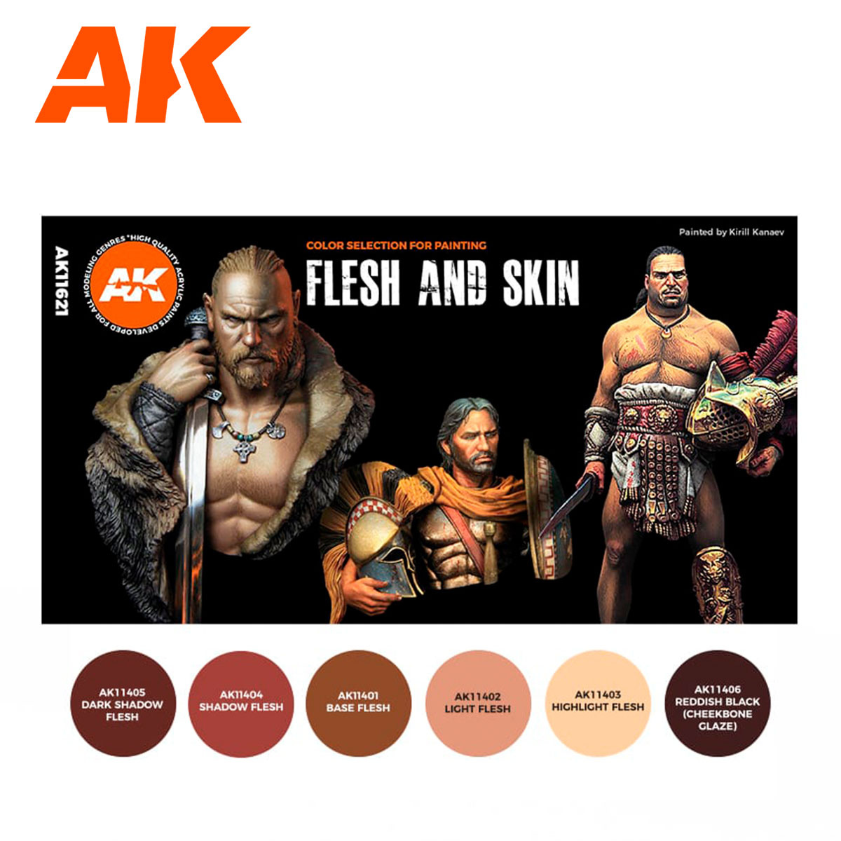 AK Interactive Flesh And Skin Colors 3G