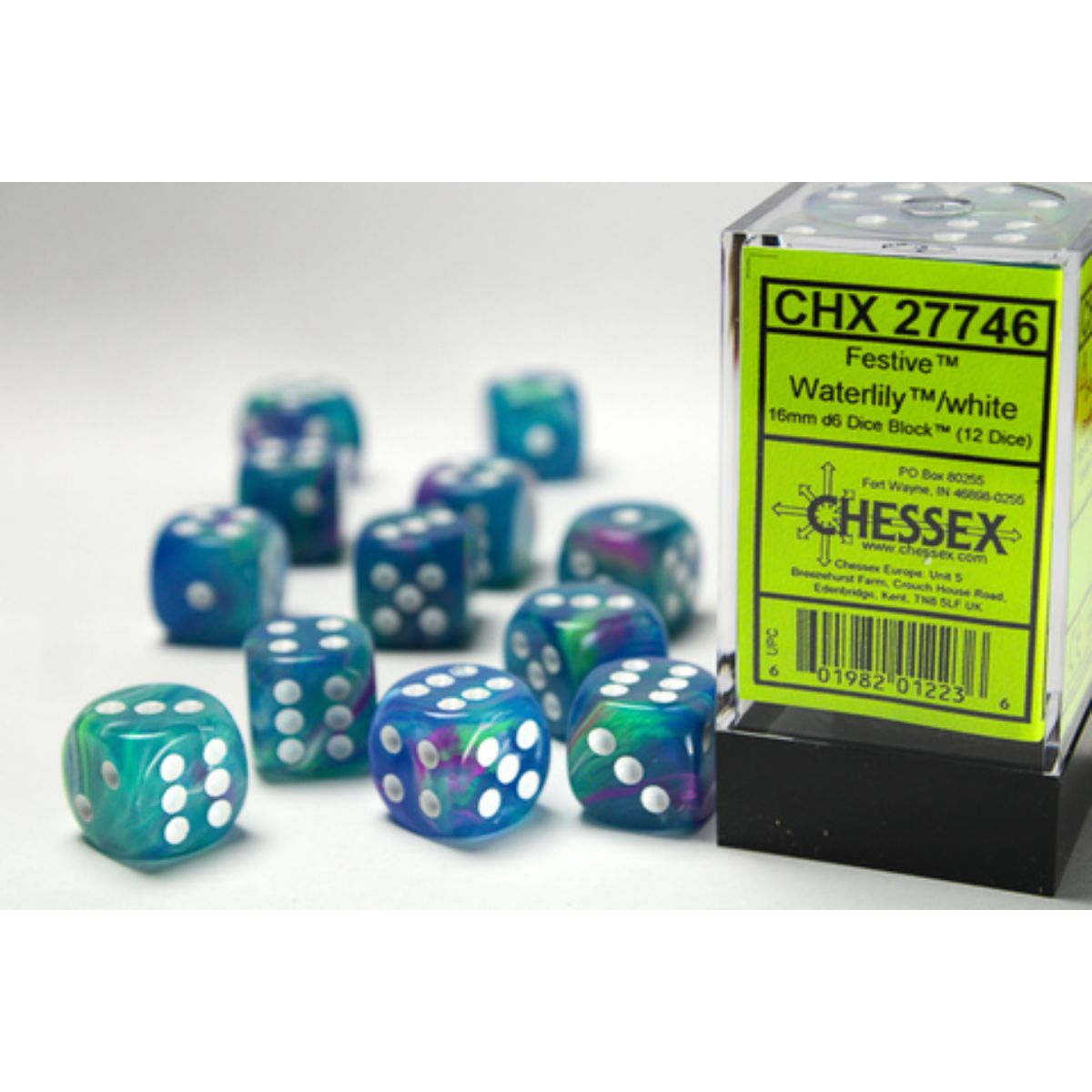 Chessex Festive W6x12 Waterlily/White