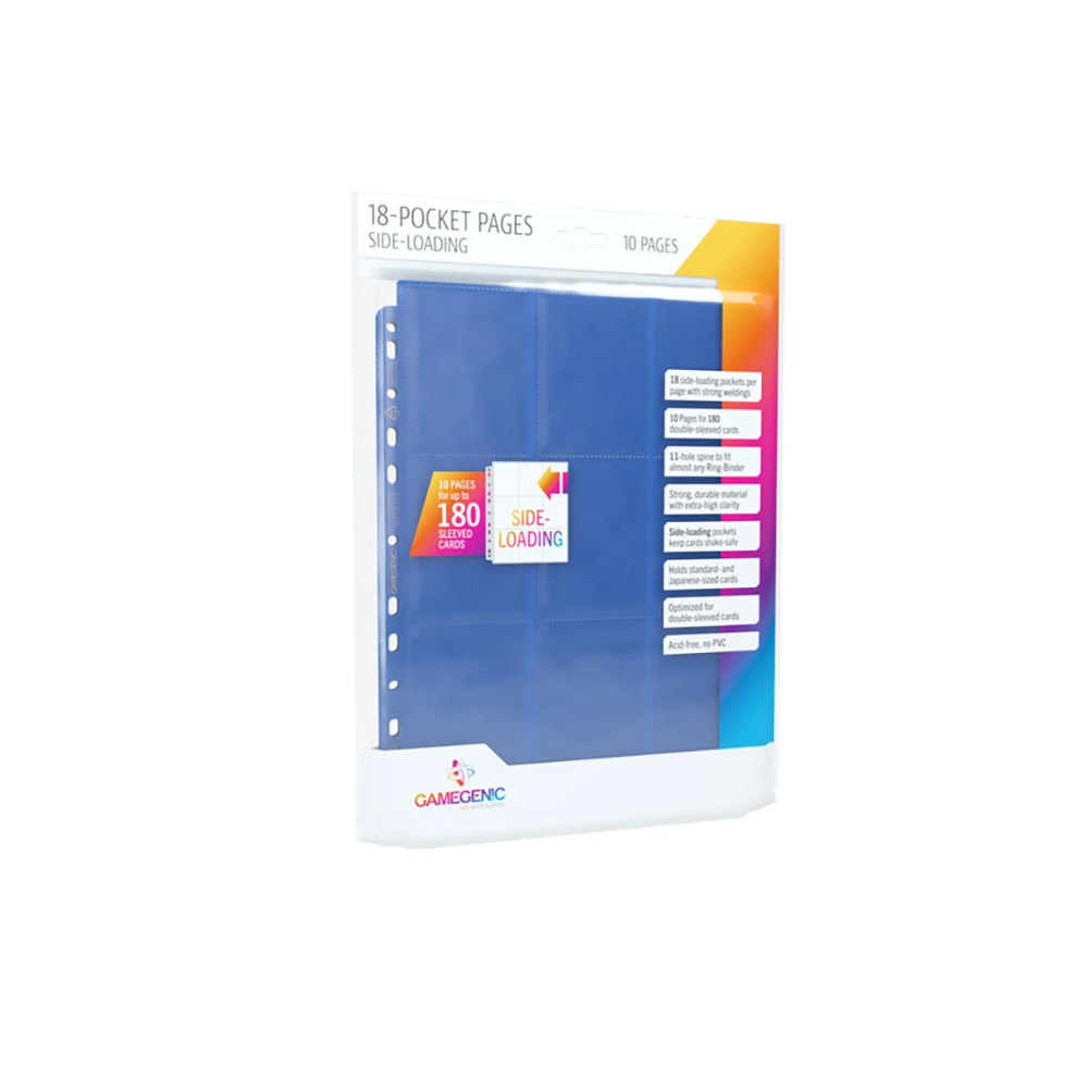 Gamegenic 18-Pocket Pages Side-Loading Blau