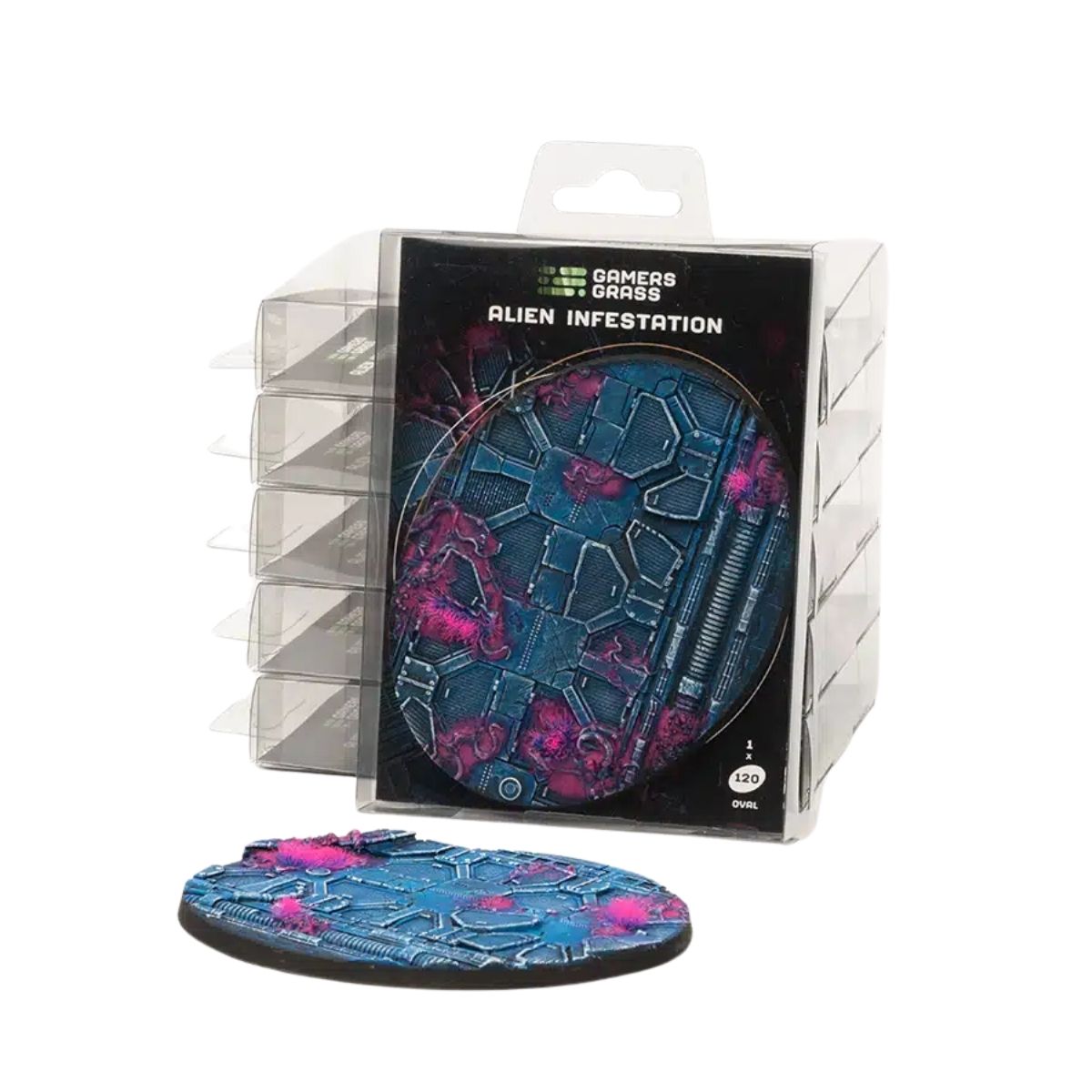 Gamers Grass Alien Infestation Bases, Oval 120mm (x1)