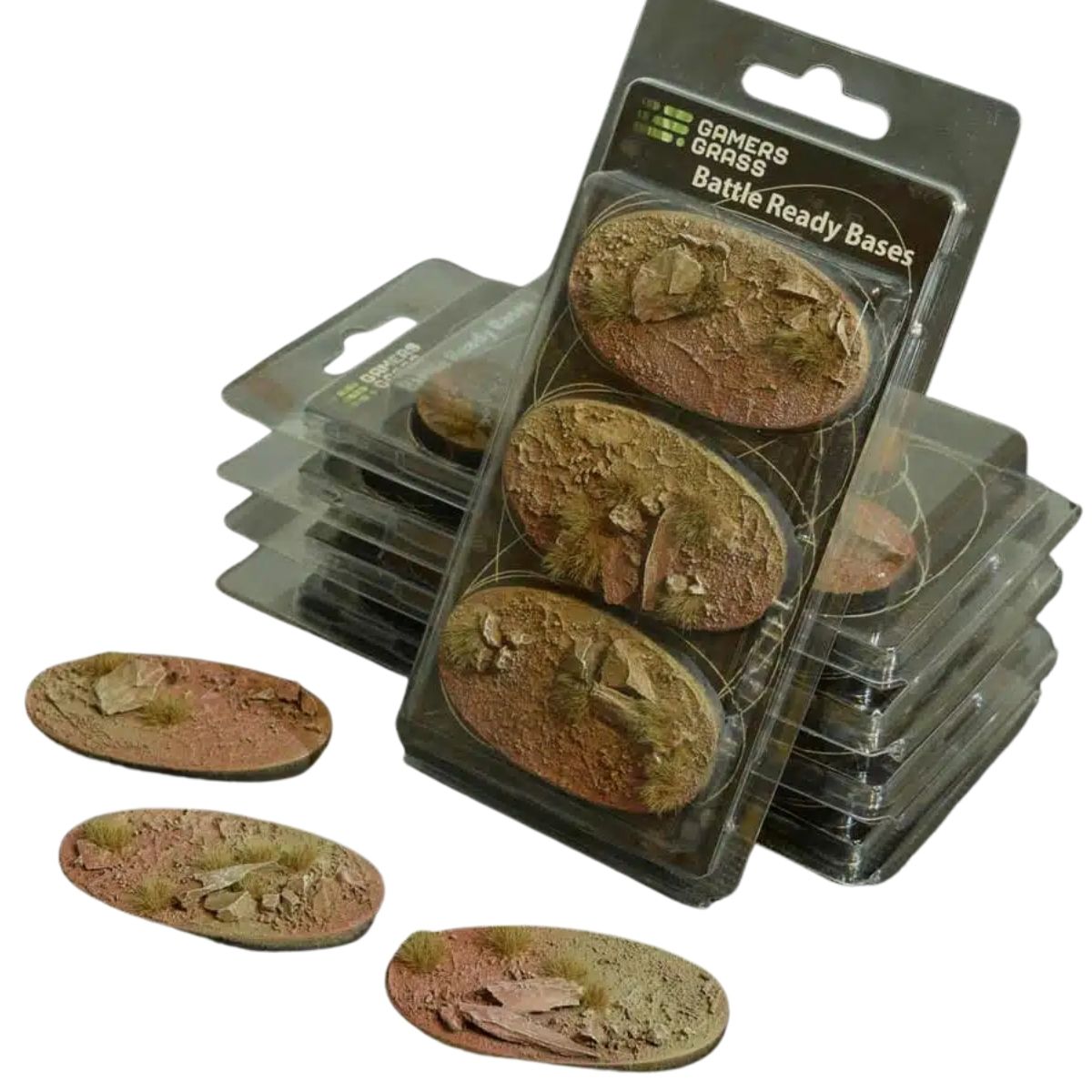 Gamers Grass Badlands Bases, Oval 75mm (x3)
