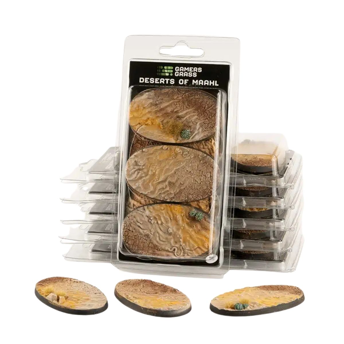 Gamers Grass Deserts of Maahl Bases, Oval 75mm (x3)