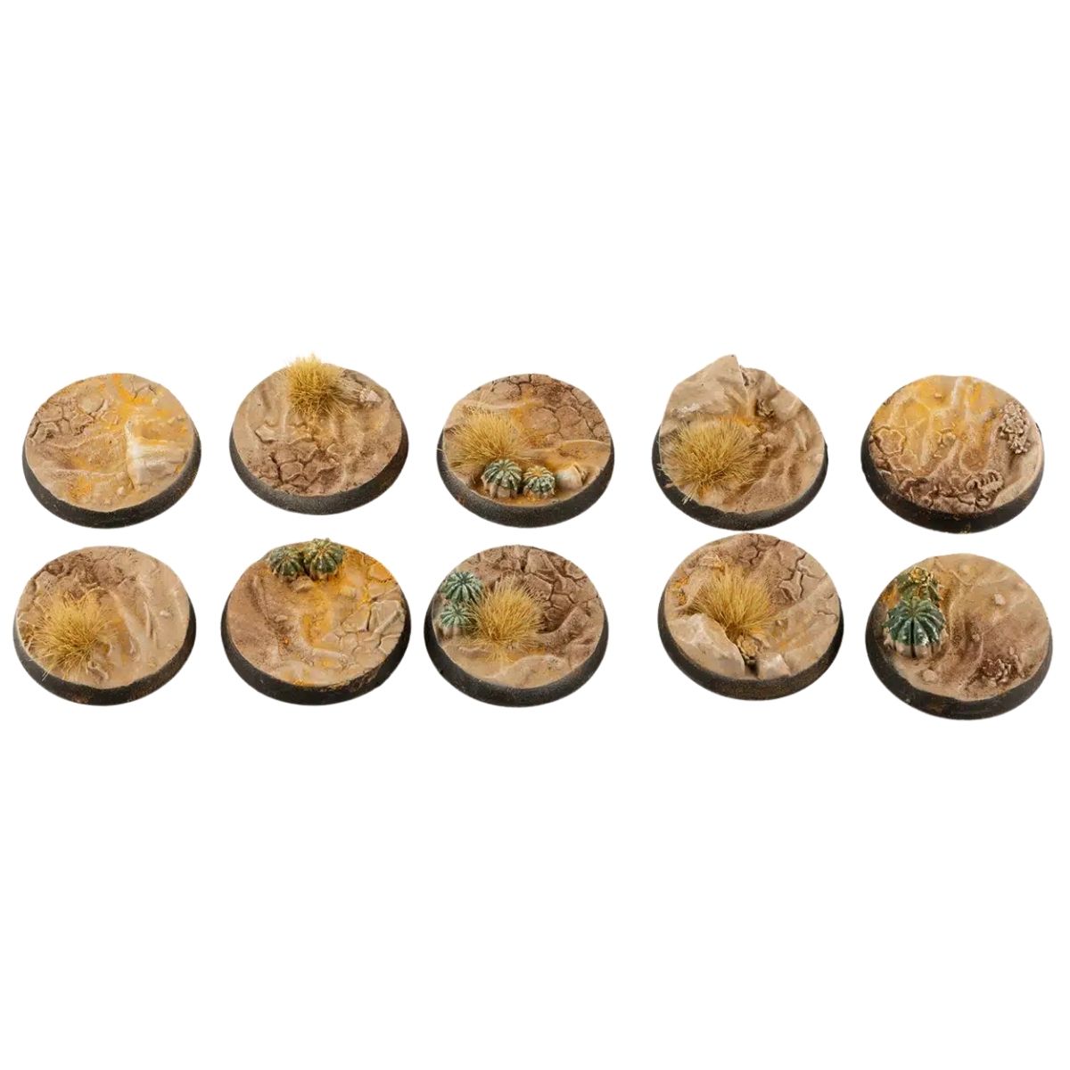 Gamers Grass Deserts of Maahl Bases, Round 25mm (x10)