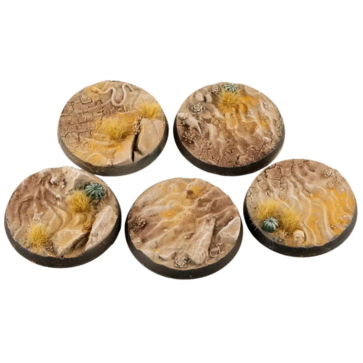 Gamers Grass Deserts of Maahl Bases, Round 40mm (x5)