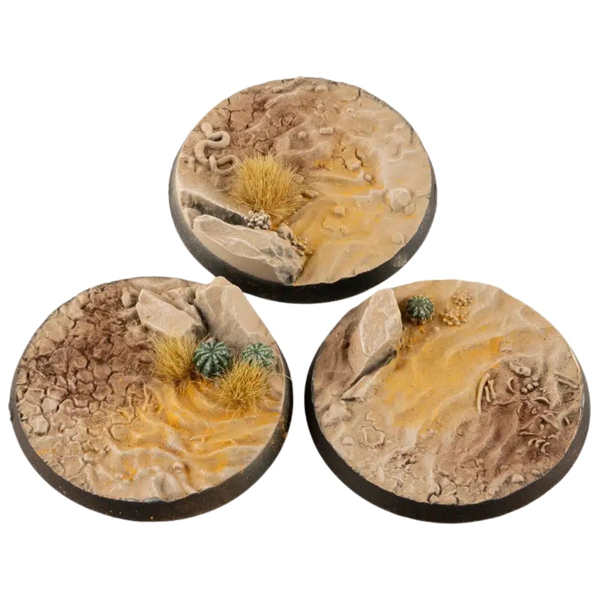 Gamers Grass Deserts of Maahl Bases, Round 50mm (x3)