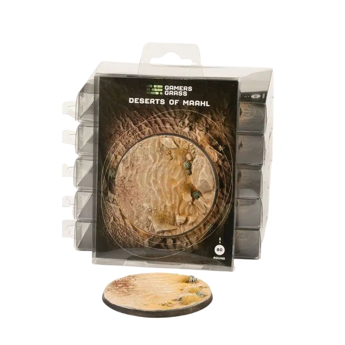 Gamers Grass Deserts of Maahl Bases, Round 80mm (x1)