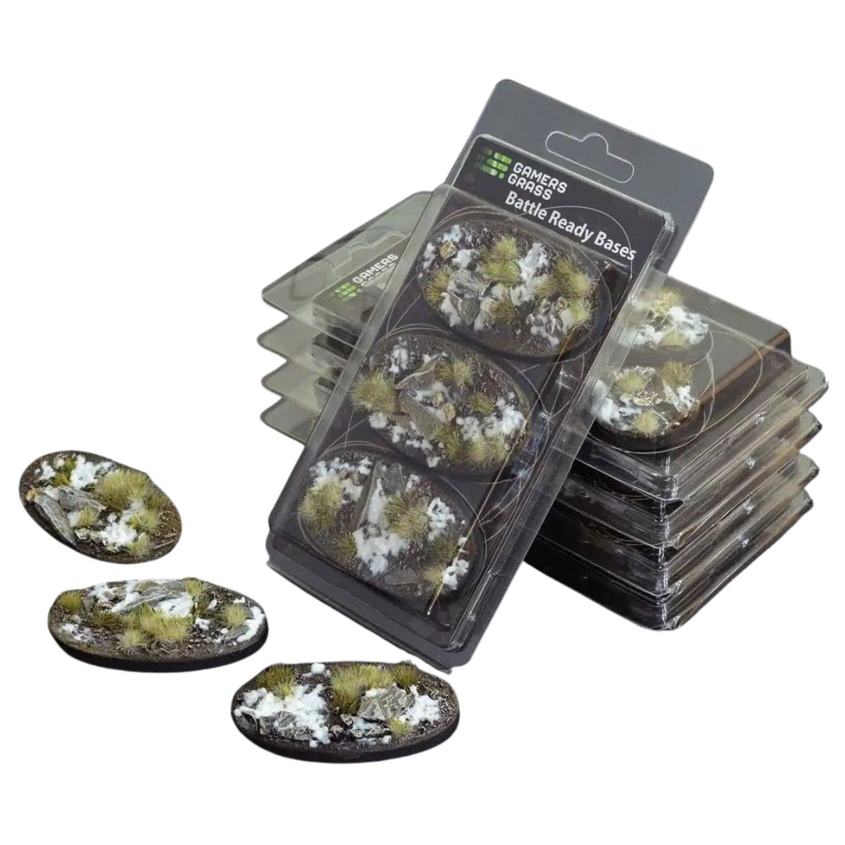 Gamers Grass Winter Bases, Oval 75mm (x3)