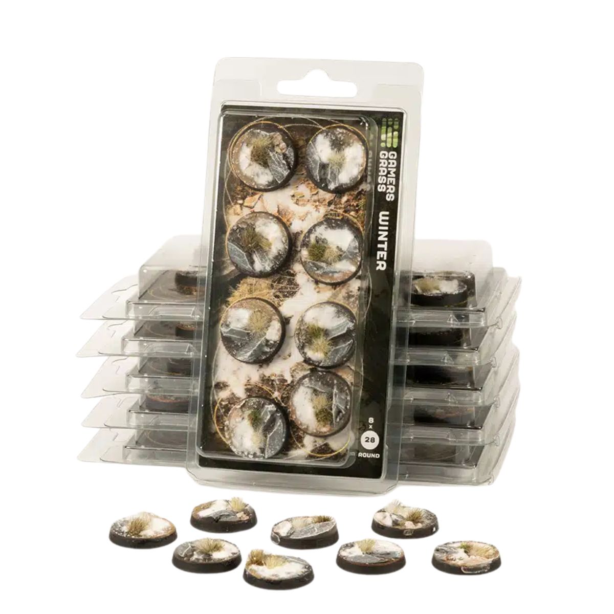 Gamers Grass Winter Bases, Round 28mm (x8)